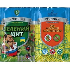 Інсектицид "Від попелиці та білокрилки" 3г + Прилипач 12мл Зелений щит