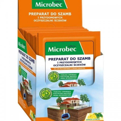 Препарат Microbec (Мікробек) Ultra САШЕ для септиків та вигрібних ям 25г КОРОБКА