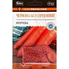 Насіння Моркви Червона без серцевини 500шт драж  ТМ Велес 