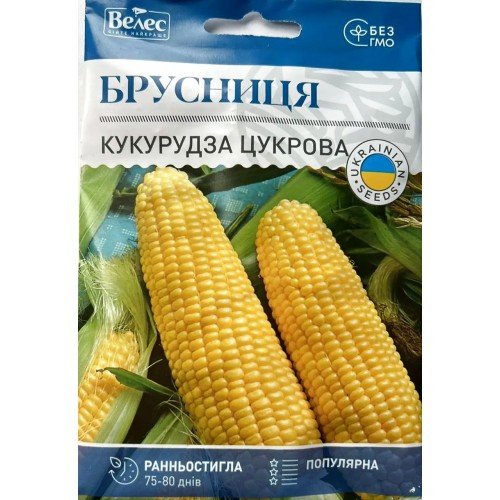 Насіння Кукурудзи  цукрова Брусниця 30гр ТМ Велес