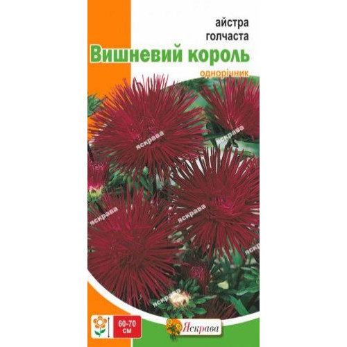 Насіння айстри голчастої Вишневий король 0,3г ТМ ЯСКРАВА