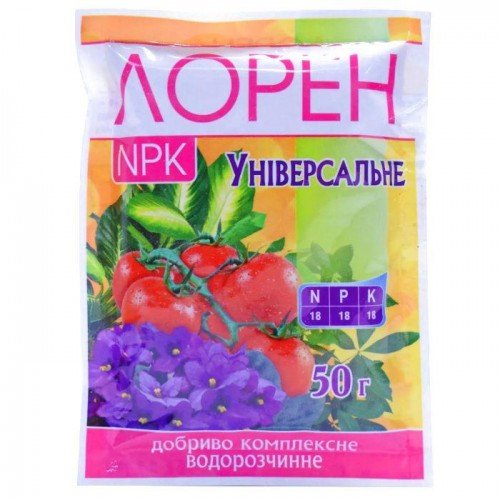 Добриво кристал. Лорен NPK Універсальне 50г