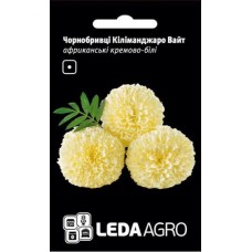 Насіння чорнобривців Кіліманджаро Вайт африканські кремово-білі 0,2 г ТМ LEDAAGRO